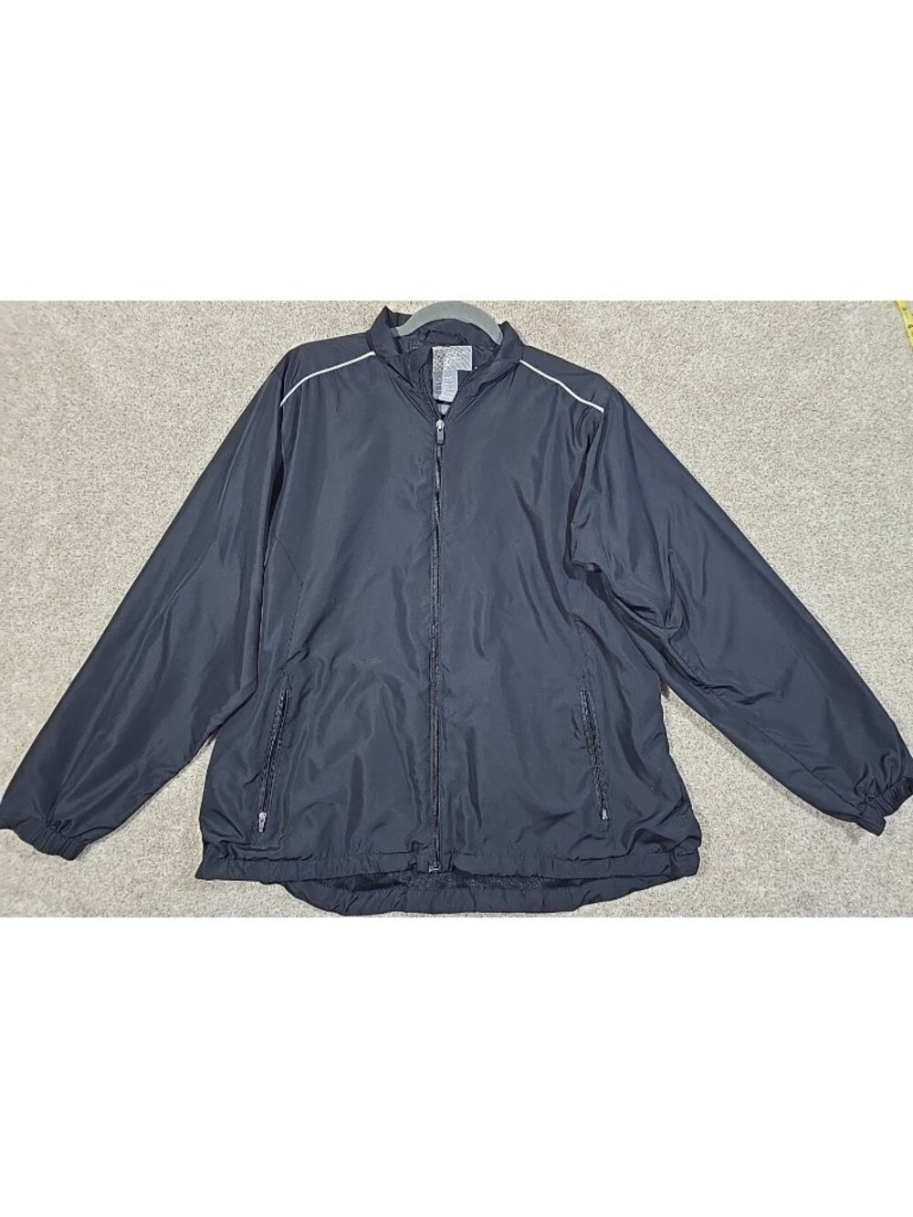Golf Windbreaker Page & Tuttle Free Swing Jacket Lined Black Full Zip Men's XL